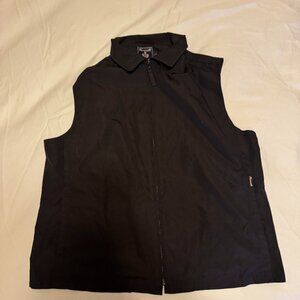 Faconnable Black Zip Vest Men’s Large Made in Italy